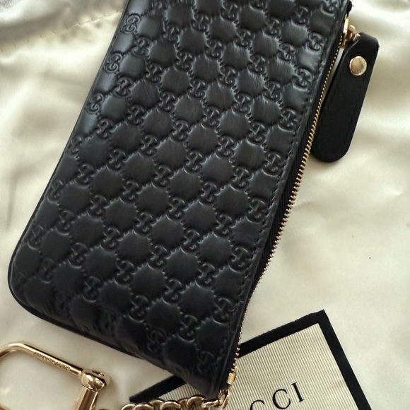 Authentic Gucci coin key wallet pouch. Black leather. Made in Italy - Picture 9 of 11